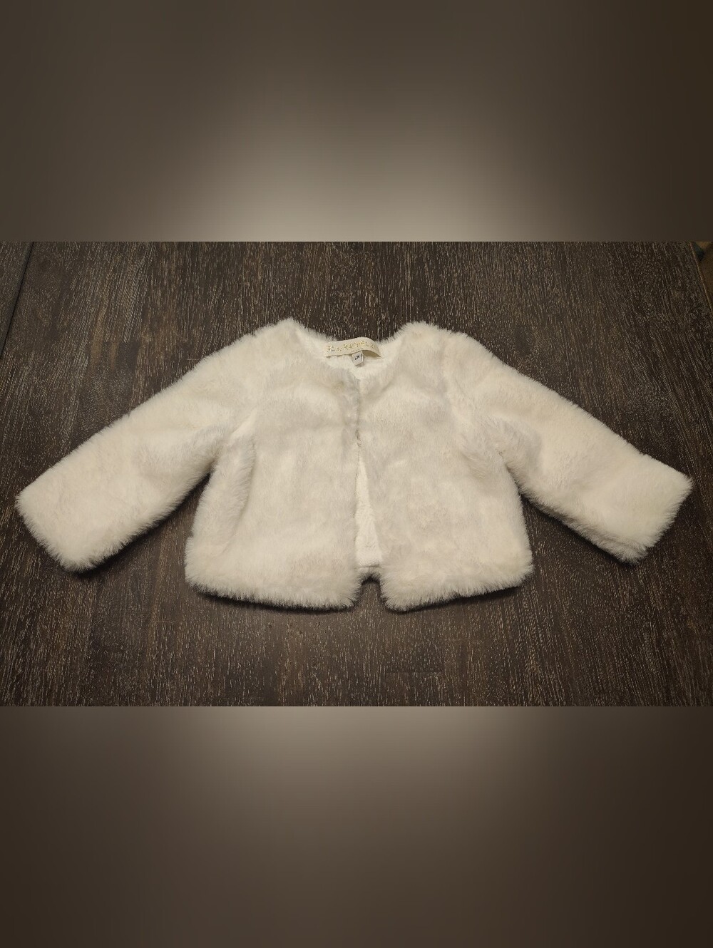 Rachel Zoe White Faux Fur Toddler Cape Jacket 12M